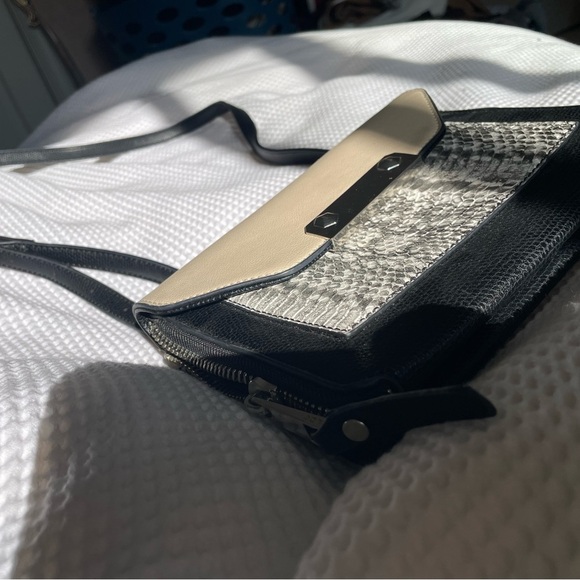 Aldo Black and Cream Crossbody Bag - Picture 1 of 6
